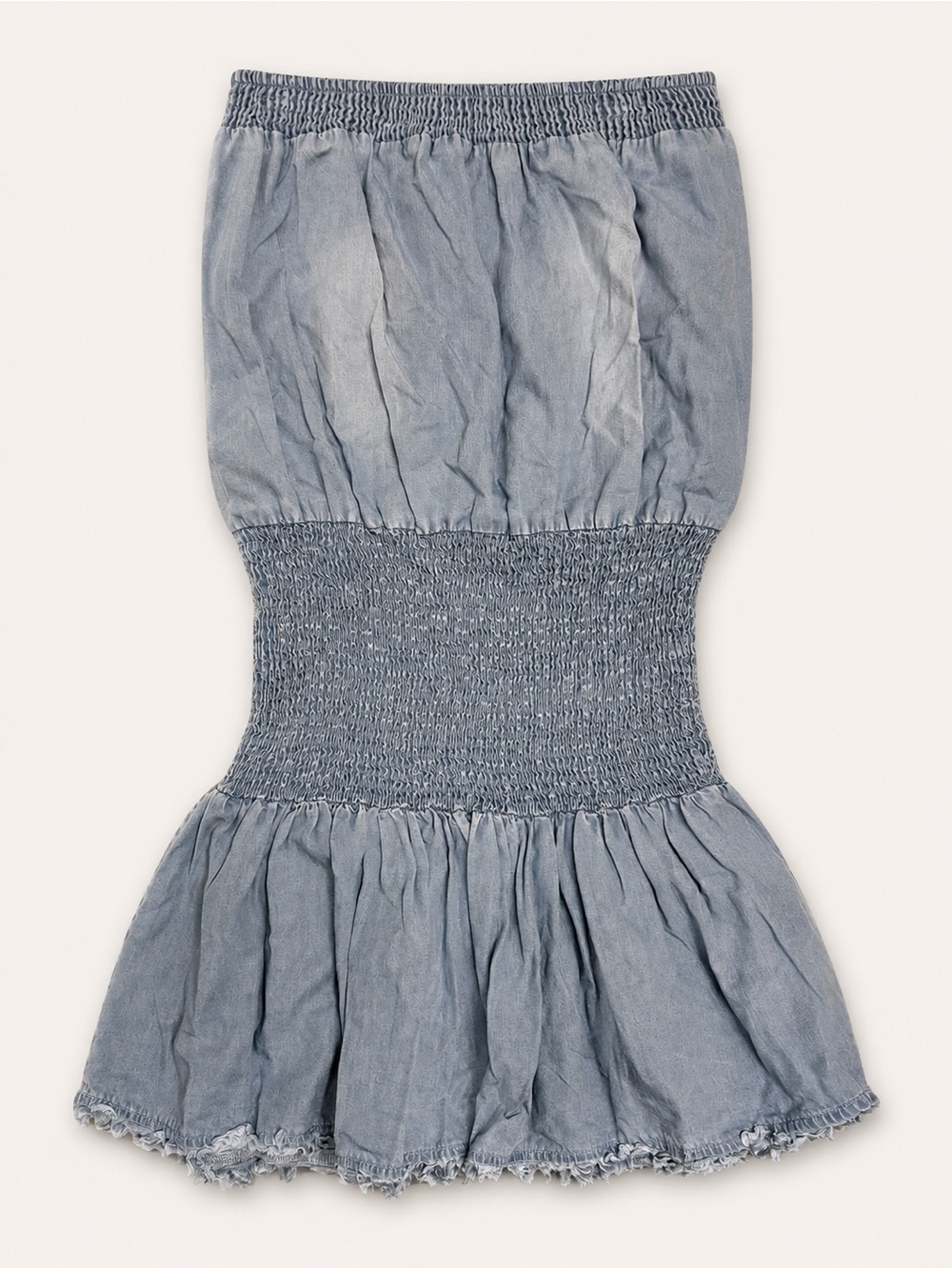 Muche & Muchette Live Tencel Smocked Strapless Mini Dress OS - Picture 2 of 4